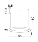 Lampy wiszące - Luces Exclusivas BARI Wisząca Nowoczesna złoty i odcienie złota 1xLED max 77W 3000K LE43250 - produkt 3