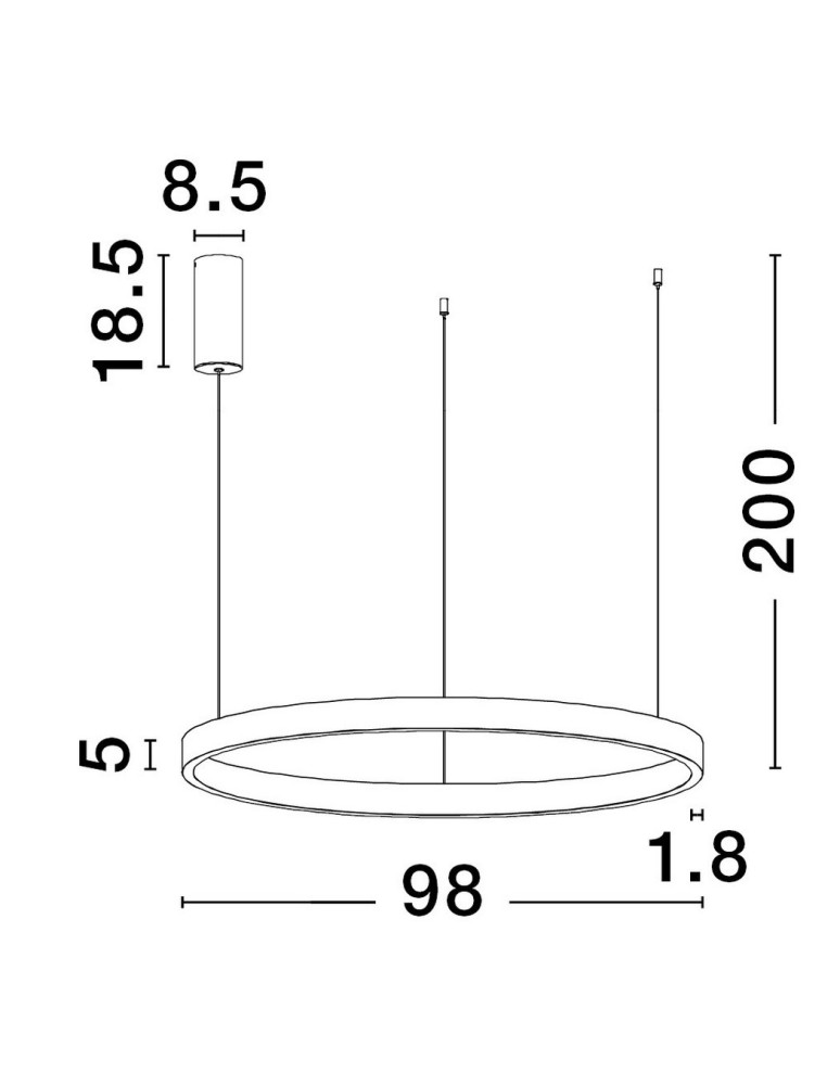 Pendant lamps - Luces Exclusivas BARI Pendant Modern silver and silver tones 1xLED max 106W 3000K LE43254 - product kolory-swiatla.pl 3