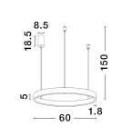 Pendant lamps - Luces Exclusivas BARI Pendant Modern White 1xLED max 60W 3000K LE43255 - product 3