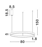 Pendant lamps - Luces Exclusivas BARI Pendant Modern White 1xLED max 77W 3000K LE43256 - product 3