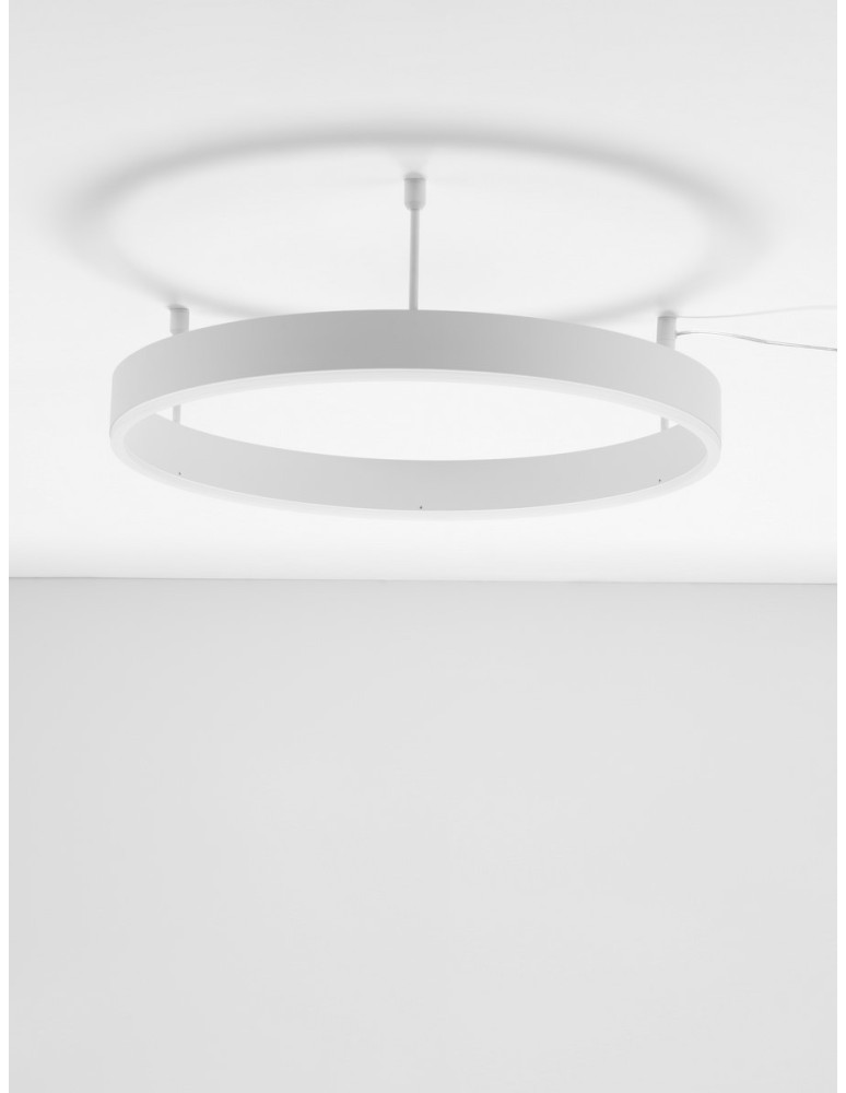 Pendant lamps - Luces Exclusivas JACA Pendant Modern White 1xLED max 45W 3000K LE43265 - product kolory-swiatla.pl 2