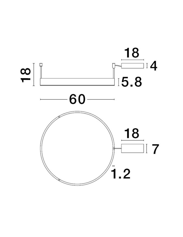 Pendant lamps - Luces Exclusivas JACA Pendant Modern White 1xLED max 45W 3000K LE43265 - product kolory-swiatla.pl 3