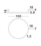 Ring ceiling lamps - Luces Exclusivas JACA Modern Ceiling White 1xLED max 60W 3000K LE43267 - product 4