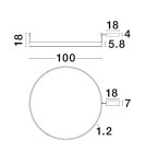 Ring ceiling lamps - Luces Exclusivas JACA Ceiling Modern Gold and shades of gold 1xLED max 60W 3000K LE43268 - product 3