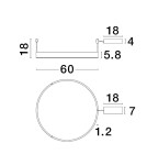 Ring ceiling lamps - Luces Exclusivas JACA Ceiling Modern Gold and shades of gold 1xLED max 45W 3000K LE43270 - product 3