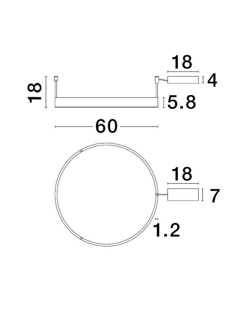 Ring ceiling lamps - Luces Exclusivas JACA Ceiling Modern Black 1xLED max 45W 3000K LE43271 - product kolory-swiatla.pl 3