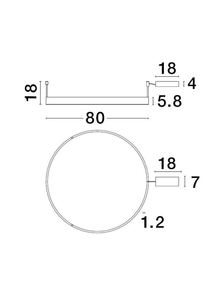 Ring ceiling lamps - Luces Exclusivas JACA Ceiling Modern Black 1xLED max 50W 3000K LE43272 - product kolory-swiatla.pl 3
