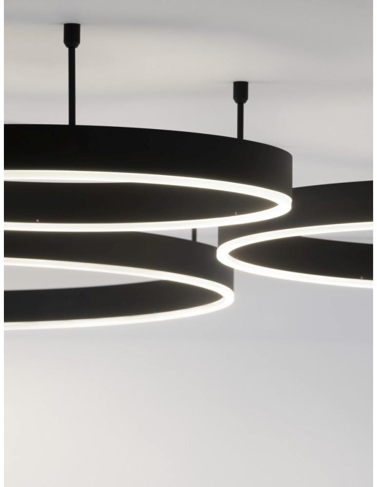 Ring ceiling lamps - Luces Exclusivas JACA Modern Ceiling Black 1xLED max 60W 3000K LE43273 - product kolory-swiatla.pl 2