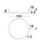 Ring ceiling lamps - Luces Exclusivas JACA Modern Ceiling Black 1xLED max 60W 3000K LE43273 - product 3