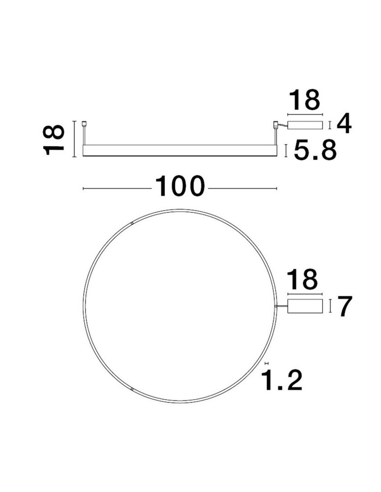 Ring ceiling lamps - Luces Exclusivas JACA Modern Ceiling Black 1xLED max 60W 3000K LE43273 - product kolory-swiatla.pl 3