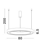 Pendant lamps - Luces Exclusivas BARI Pendant Modern Black 1xLED max 50W 3000K LE43275 - product 2