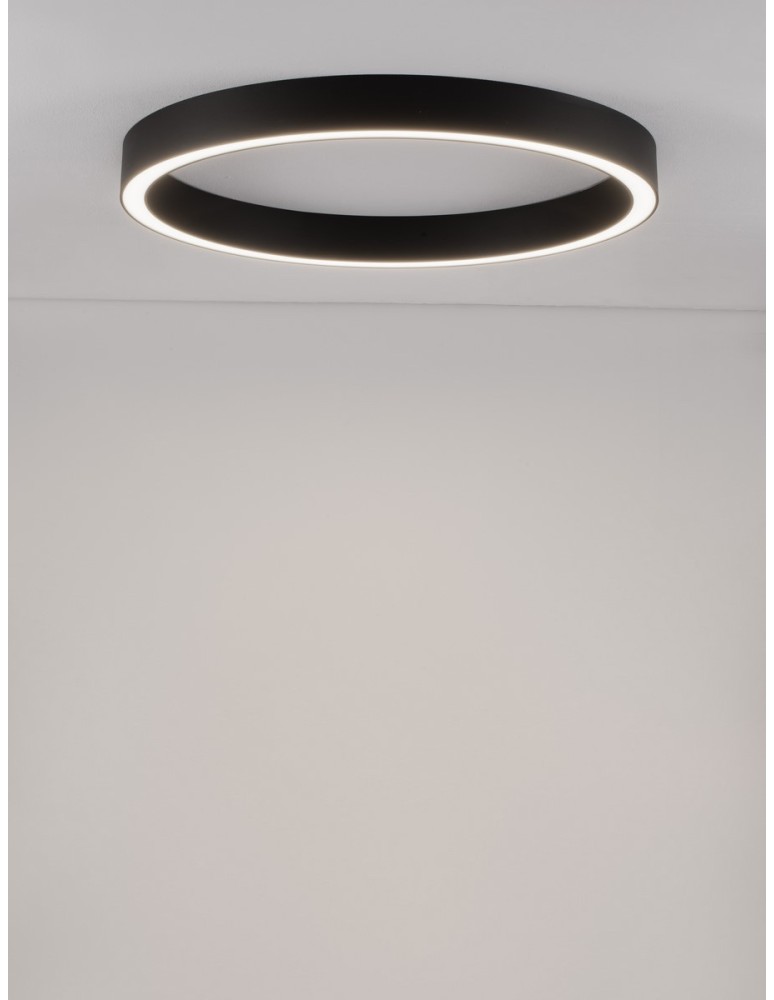 Ring ceiling lamps - Luces Exclusivas MILPA Modern Ceiling Black 1xLED max 50W 3000K LE43278 - product kolory-swiatla.pl 2