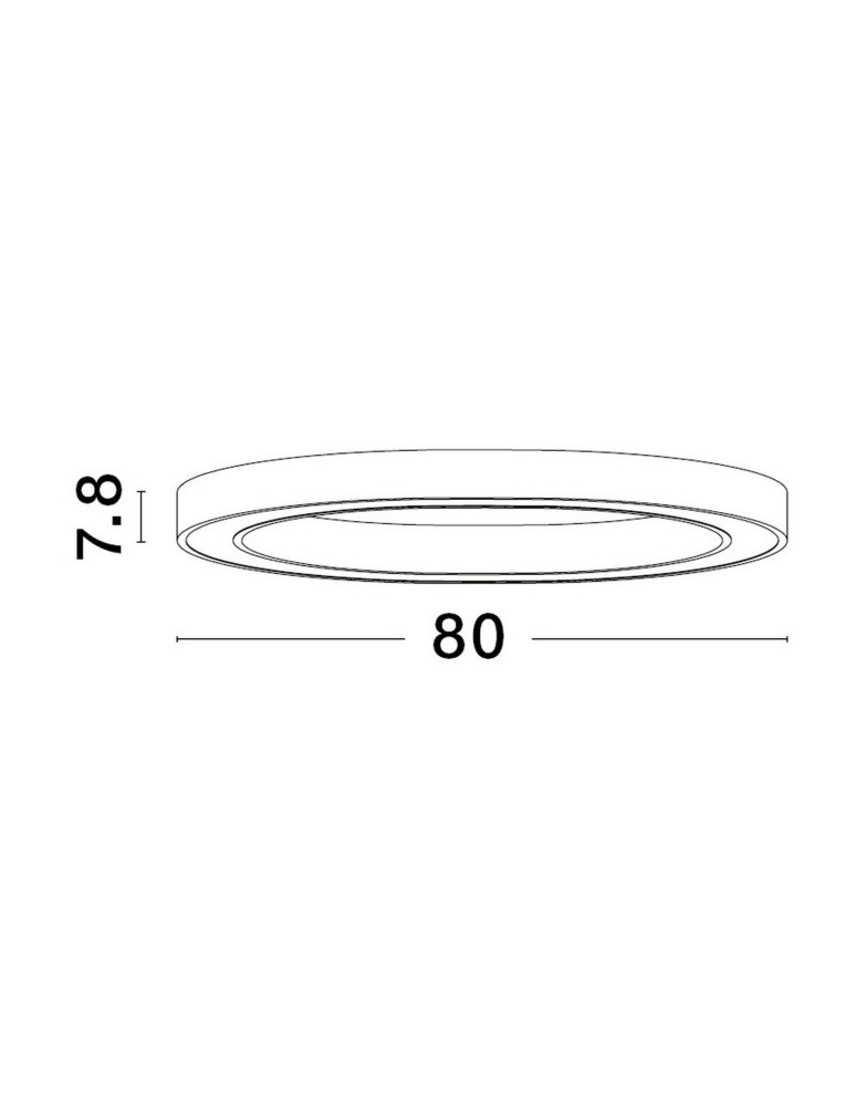 Ring ceiling lamps - Luces Exclusivas MILPA Modern Ceiling Black 1xLED max 50W 3000K LE43278 - product kolory-swiatla.pl 3