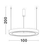Lampy wiszące - Luces Exclusivas MILPA Wisząca Nowoczesna złoty i odcienie złota 1xLED max 60W 3000K LE43282 - produkt 3