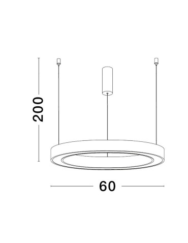 Luces Exclusivas MILPA Pendant Modern White 1xLED max 40W 3000K LE43286 - product 2
