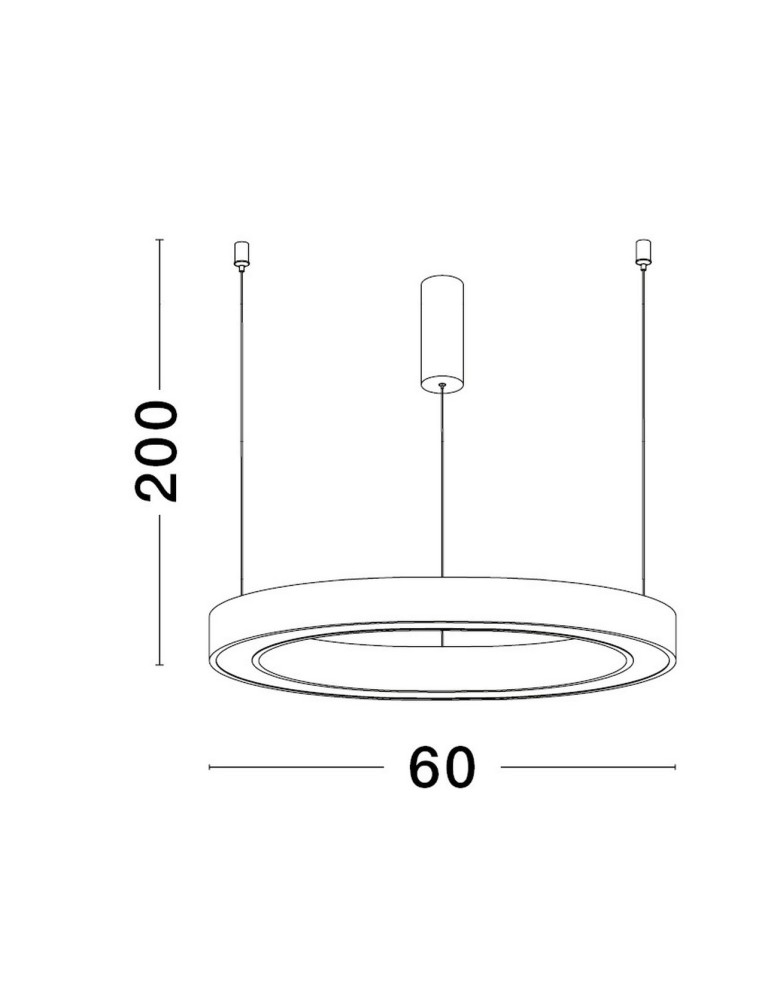 Pendant lamps - Luces Exclusivas MILPA Pendant Modern White 1xLED max 40W 3000K LE43286 - product kolory-swiatla.pl 2