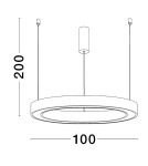 Lampy wiszące - Luces Exclusivas MILPA Wisząca Nowoczesna biały 1xLED max 60W 3000K LE43288 - produkt 3