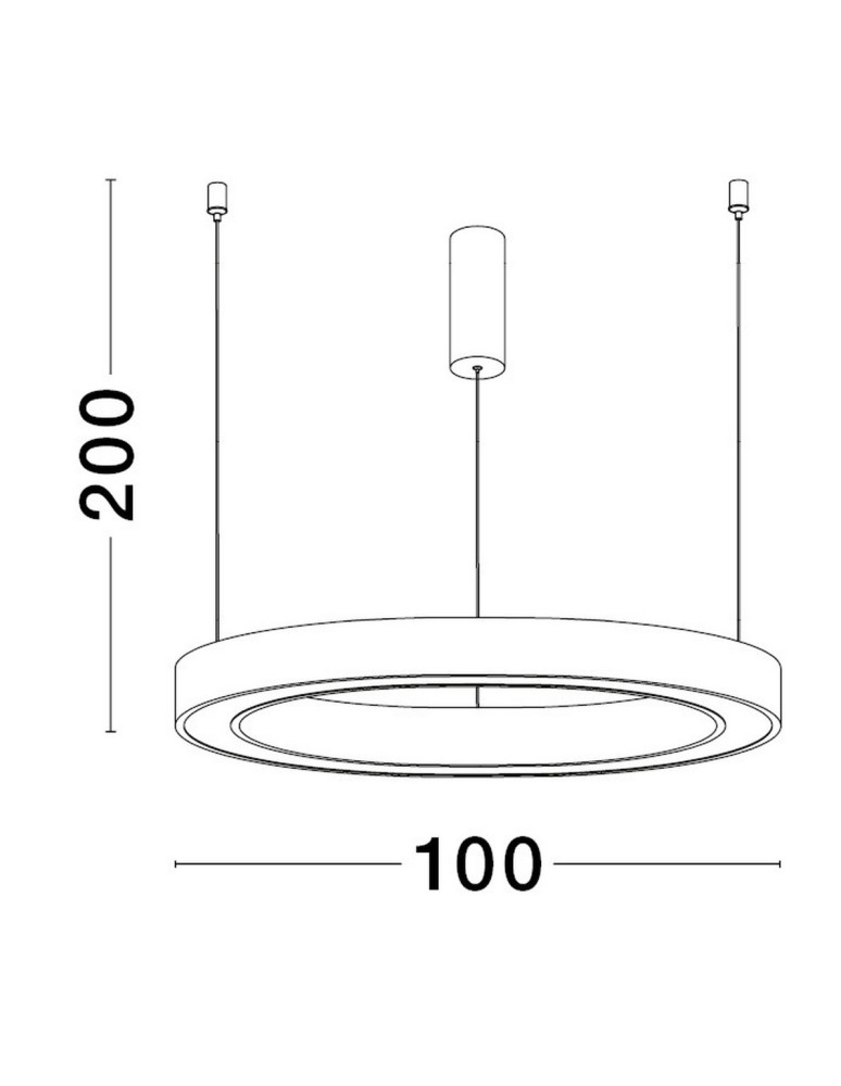 Lampy wiszące - Luces Exclusivas MILPA Wisząca Nowoczesna biały 1xLED max 60W 3000K LE43288 - produkt kolory-swiatla.pl 3
