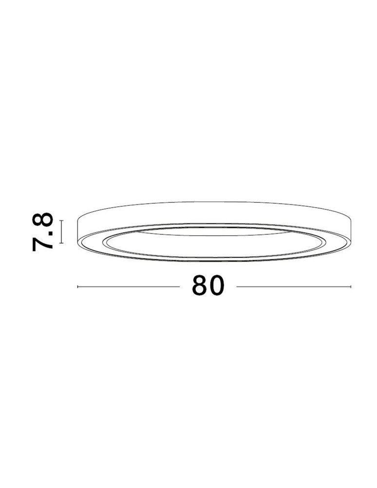 Ring ceiling lamps - Luces Exclusivas MILPA Modern Ceiling White 1xLED max 50W 3000K LE43290 - product kolory-swiatla.pl 3