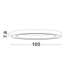 Ring ceiling lamps - Luces Exclusivas MILPA Modern Ceiling White 1xLED max 60W 3000K LE43291 - product 2