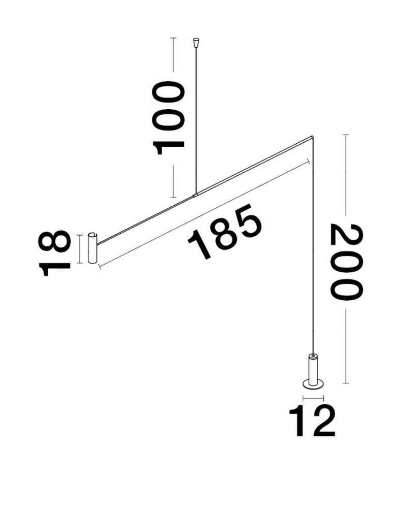 Designer pendant lamps - Luces Exclusivas KARIM Pendant Modern Black 1xLED max 12W 3000K LE43295 - product kolory-swiatla.pl 2