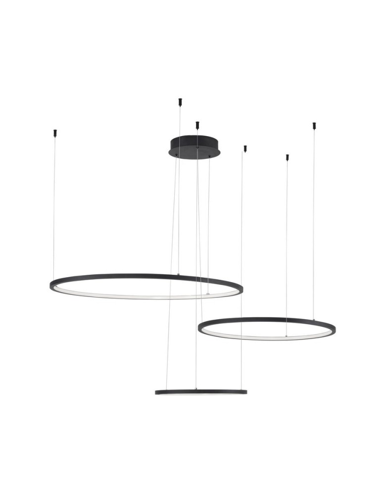 Pendant lamps - Luces Exclusivas ABAJO Pendant Modern Black 3xLED max 80W 3000K LE43296 - product kolory-swiatla.pl 1