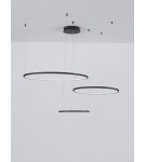 Lampy wiszące - Luces Exclusivas ABAJO Wisząca Nowoczesna czarny 3xLED max 80W 3000K LE43296 - produkt 2