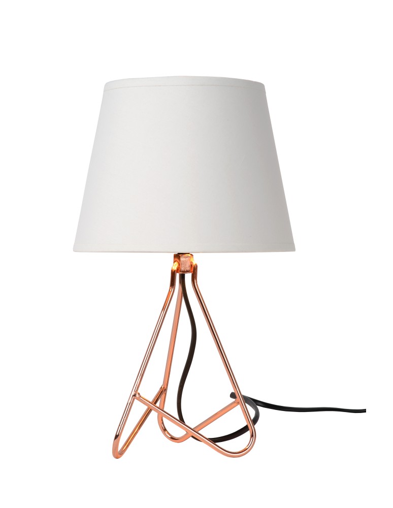 Table lamps with lampshade - Lucide GITTA Desk E14 H30cm Red 47500/81/17 - product kolory-swiatla.pl 2