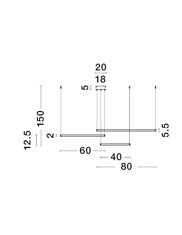 Pendant lamps - Luces Exclusivas ABAJO Pendant Modern Black 3xLED max 80W 3000K LE43296 - product kolory-swiatla.pl 4