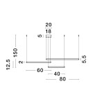 Lampy wiszące - Luces Exclusivas ABAJO Wisząca Nowoczesna złoty i odcienie złota 3xLED max 80W 3000K LE43297 - produkt 3