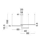 Lampy wiszące - Luces Exclusivas ABAJO Wisząca Nowoczesna biały 3xLED max 80W 3000K LE43298 - produkt 3