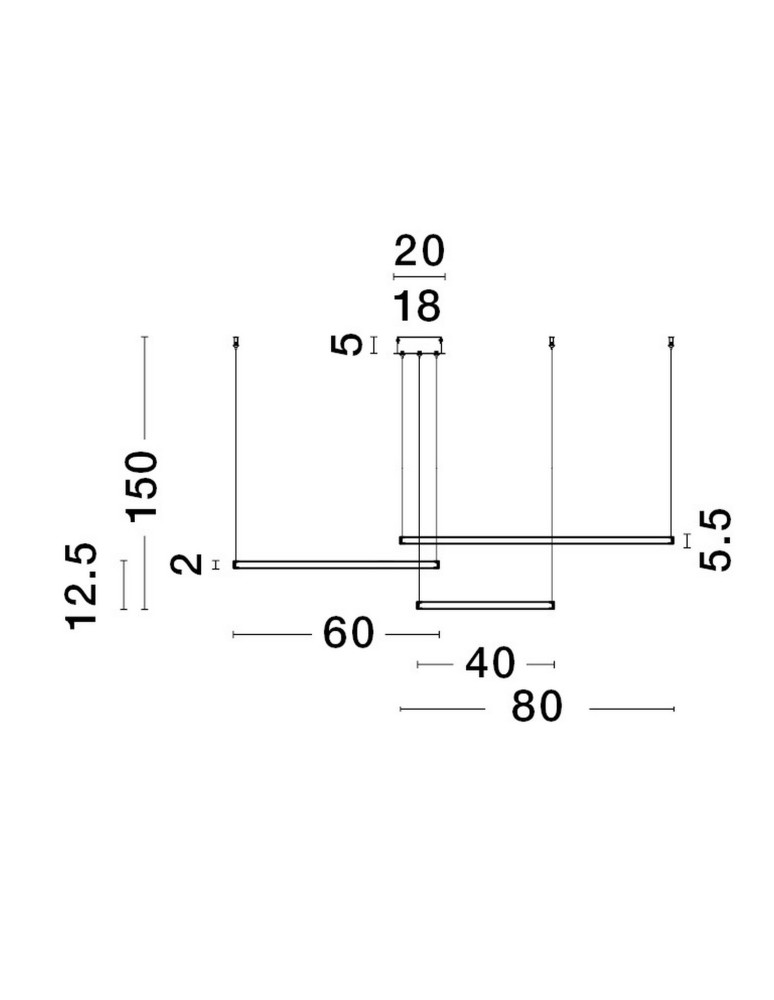Pendant lamps - Luces Exclusivas ABAJO Pendant Modern white 3xLED max 80W 3000K LE43298 - product kolory-swiatla.pl 3