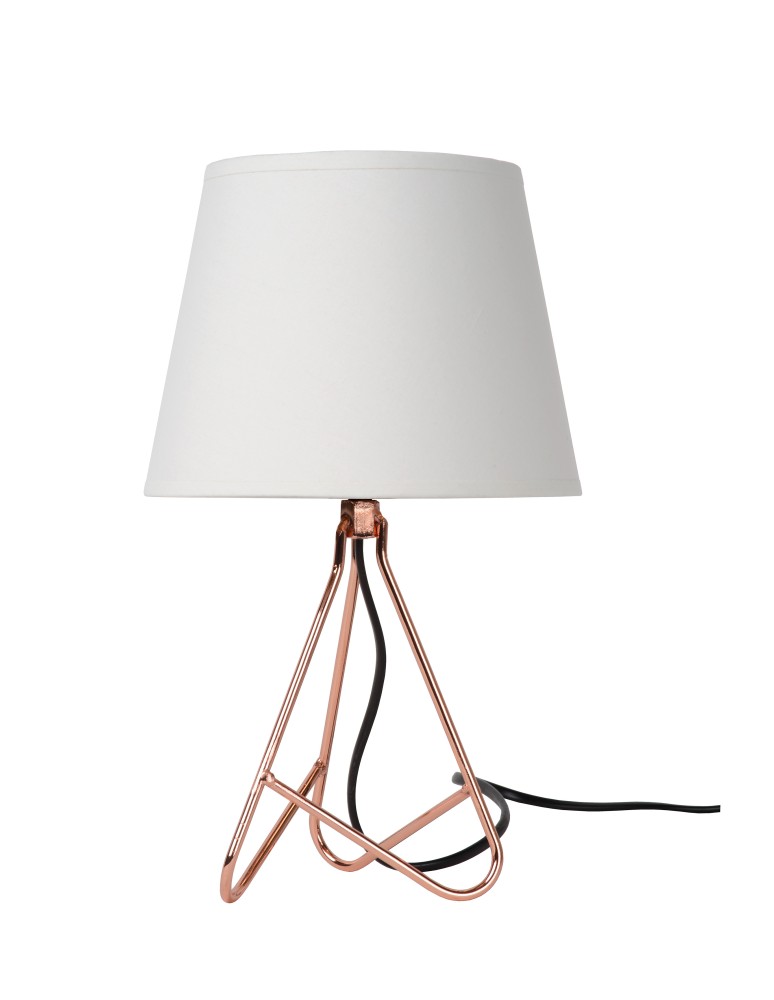 Table lamps with lampshade - Lucide GITTA Desk E14 H30cm Red 47500/81/17 - product kolory-swiatla.pl 3