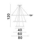 Pendant lamps - Luces Exclusivas IRUN Pendant Modern Black 3xLED max 108W 3000K LE43301 - product 2