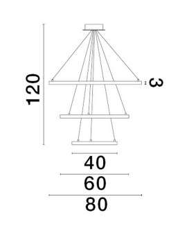 Luces Exclusivas IRUN Wisząca Nowoczesna czarny 3xLED max 108W 3000K LE43301 - produkt 2