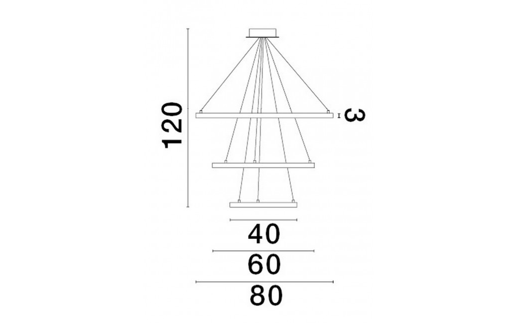 Luces Exclusivas IRUN Wisząca Nowoczesna złoty i odcienie złota 3xLED max 108W 3000K LE43304