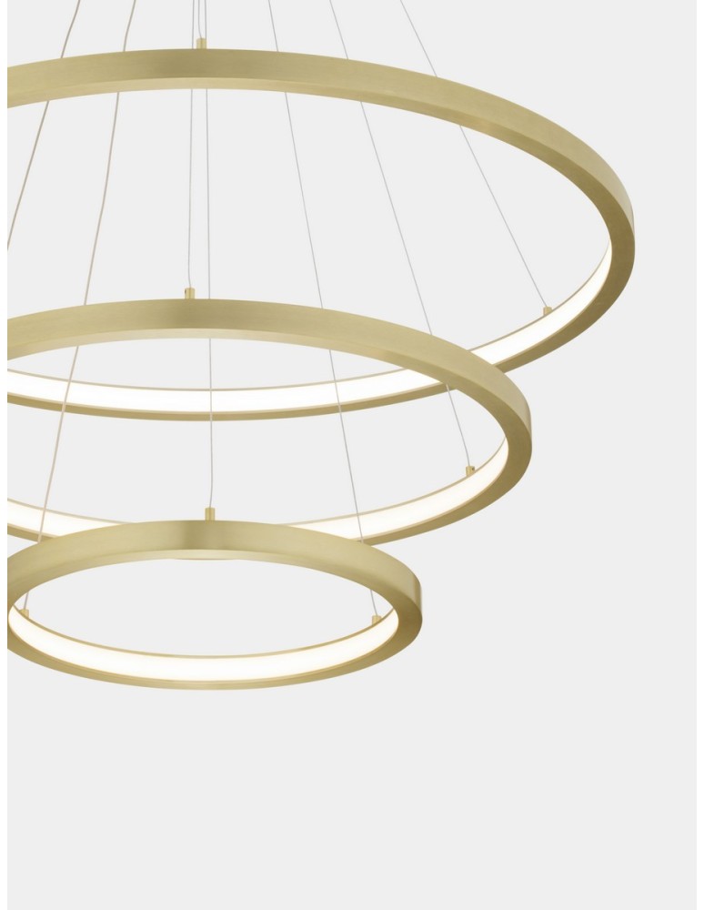 Pendant lamps - Luces Exclusivas IRUN Pendant Modern gold and gold shades 3xLED max 108W 3000K LE43304 - product kolory-swiatla.pl 3