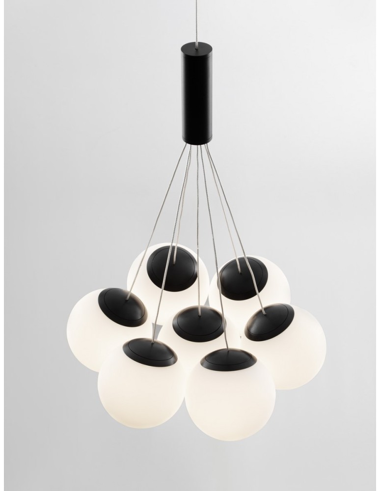 Pendant lamps - Luces Exclusivas ABALA Pendant Modern Black 7xLED max 49W 3000K LE43309 - product kolory-swiatla.pl 2