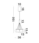 Pendant lamps - Luces Exclusivas ABALA Pendant Modern Black 7xLED max 49W 3000K LE43309 - product 3