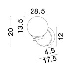 Kinkiety - Luces Exclusivas ABALA Ścienna Nowoczesna czarny 1xLED max 8W 3000K LE43310 - produkt 2
