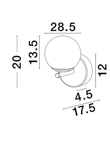 Luces Exclusivas ABALA Ścienna Nowoczesna czarny 1xLED max 8W 3000K LE43310 - produkt 2