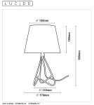 Table lamps with lampshade - Lucide GITTA Desk E14 H30cm Red 47500/81/17 - product 5