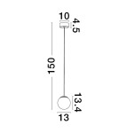 Pendant lamps - Luces Exclusivas ABALA Pendant Modern Black 1xLED max 8W 3000K LE43311 - product 2