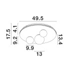 Ceiling lamps - Luces Exclusivas ABRAS Ceiling Modern Black 3xLED max 52W 3000K LE43316 - product 2