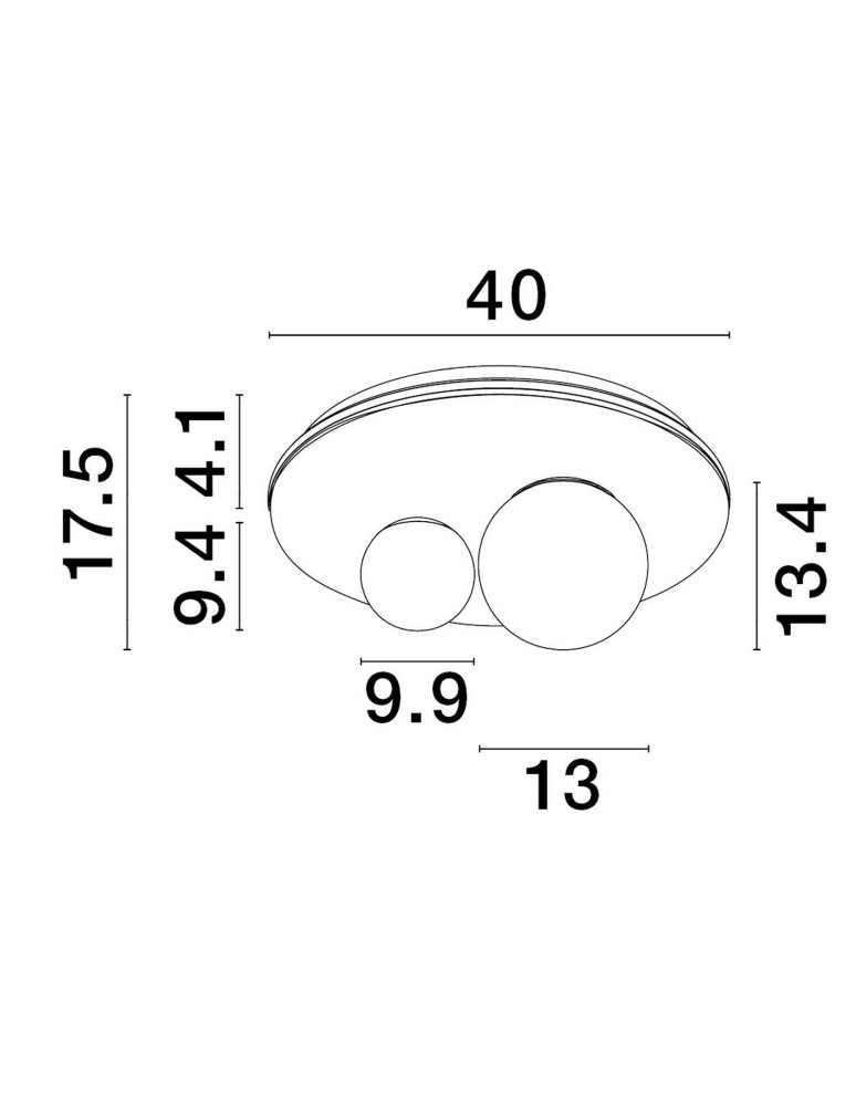 Ceiling lamps - Luces Exclusivas ABRAS Ceiling Modern Black 2xLED max 40W 3000K LE43317 - product kolory-swiatla.pl 4