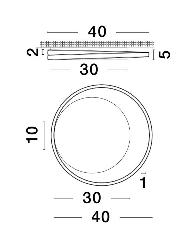 Ceiling lamps - Luces Exclusivas ACAPA Modern Ceiling Black 1xLED max 30W 3000K LE43328 - product kolory-swiatla.pl 3