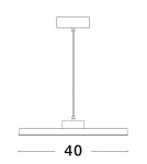 Lampy wiszące - Luces Exclusivas ACAYO Wisząca Nowoczesna czarny 1xLED max 30W 3000K LE43329 - produkt 2