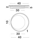 Ceiling lamps - Luces Exclusivas ACAPA Modern Ceiling White 1xLED max 30W 3000K LE43330 - product 2