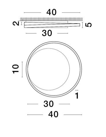 Luces Exclusivas ACAPA Modern Ceiling White 1xLED max 30W 3000K LE43330 - product 2