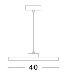 Pendant lamps - Luces Exclusivas ACAYO Pendant Modern White 1xLED max 30W 3000K LE43331 - product 2